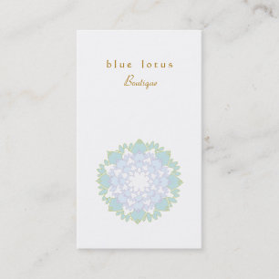 Elegante Blue Lotus Blume Einfache Visitenkarte