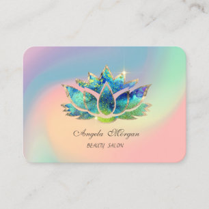 Elegante Blue Lotus Blume Visitenkarte