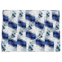 Elegante Blue Marble Geschenktasche