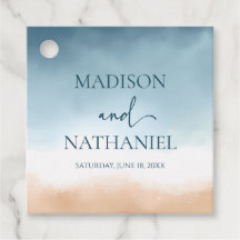 Elegante Blue Ocean Beach Shore Sand Wedding