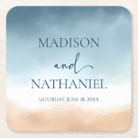 Elegante Blue Ocean Beach Shore Sand Wedding