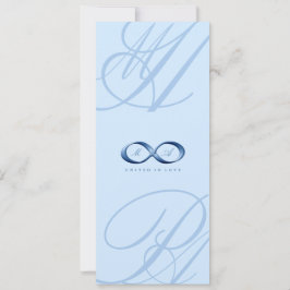 Elegante Blue Sapphire Infinity Hand Clasp Hochzei Einladung