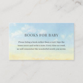 Elegante Blue Sky Clouds Babyduschbücher für Baby Begleitkarte