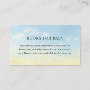 Elegante Blue Sky Clouds Babyduschbücher für Baby Begleitkarte