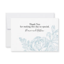 Elegante Blue White Botanical Floral Wedding