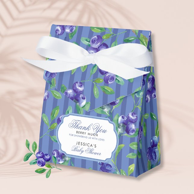 Elegante Blueberries Berry Sweet Baby Shower Geschenkschachtel (Von Creator hochgeladen)