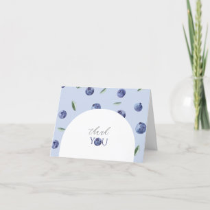 Elegante Blueberry Baby Shower Vielen Dank Dankeskarte