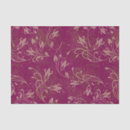 Elegante Blühend Blätter Rosewood Grunge Seidenpapier