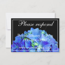Elegante blühende Rose Blaue Hydrangeas UAWG Save The Date