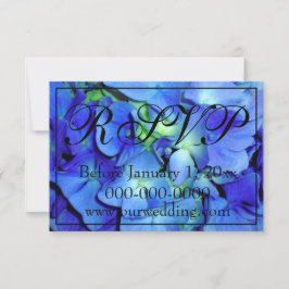 Elegante blühende Rose Blaue Hydrangeas UAWG Save The Date