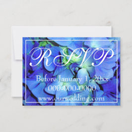 Elegante blühende Rose Blaue Hydrangeas UAWG Save The Date