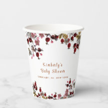 Elegante blühende Wildblume Berry Baby Shower