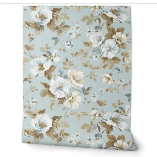 Elegante Blume aus Weiß und Elfenbeinküste Tapete