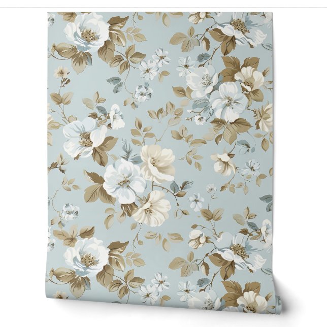 Elegante Blume aus Weiß und Elfenbeinküste Tapete (Abrollen)