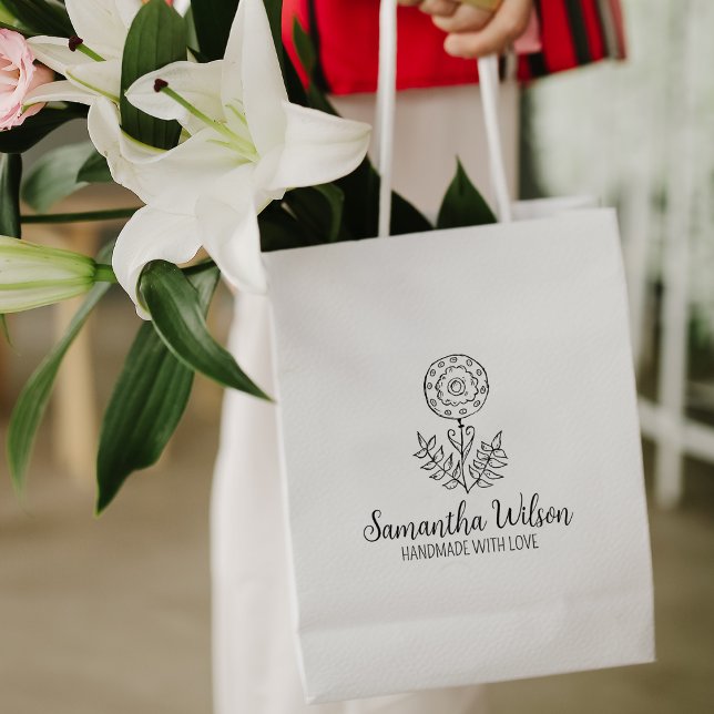 Elegante Blume, benutzerdefiniert handgemacht groß Gummistempel (Von Creator hochgeladen)