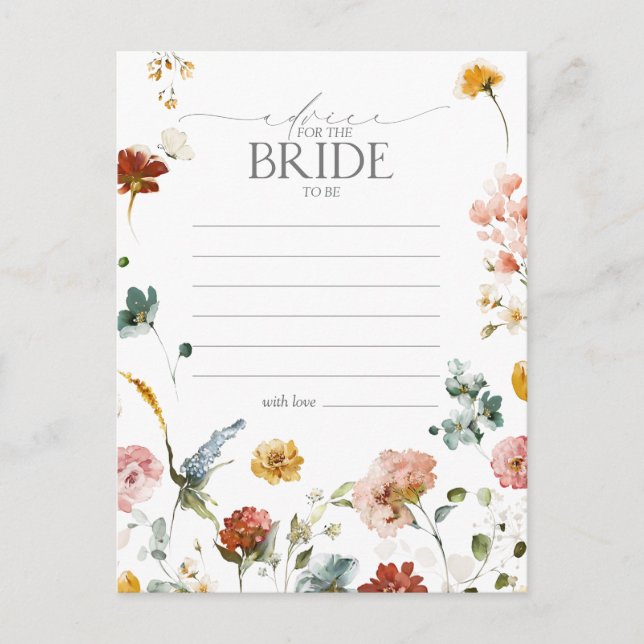 Elegante Blume beraten die Braut Postkarte (Vorderseite)