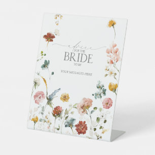 Elegante Blume beraten die Braut Sockelschild