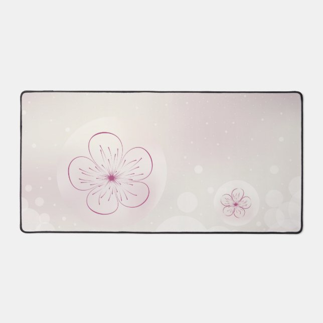 Elegante Blume Bloom Desk Mat Schreibtischunterlage (Vorderseite)