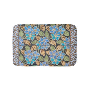 Elegante Blume Blue Periwinkle Floral Classic Badematte