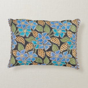 Elegante Blume Blue Periwinkle Floral Classic Dekokissen