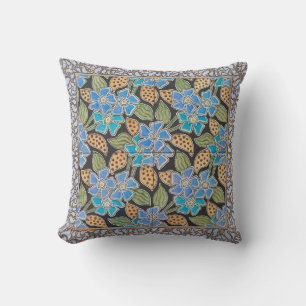 Elegante Blume Blue Periwinkle Floral Classic Kissen