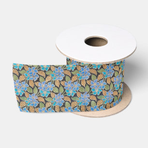 Elegante Blume Blue Periwinkle Floral Classic Satinband