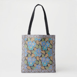 Elegante Blume Blue Periwinkle Floral Classic Tasche