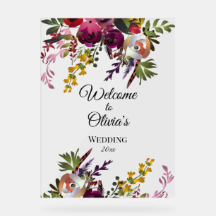Elegante Blume Bouquet Acrylschild