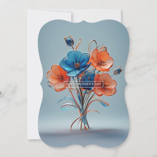 Elegante Blume Bouquet Mothers Day Card (Vorderseite)