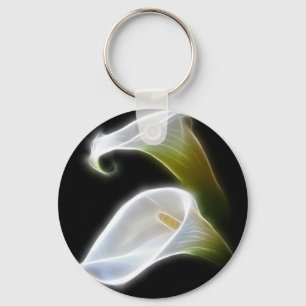 Elegante Blume Calla Lily 4 Moderne Schlüsselanhänger