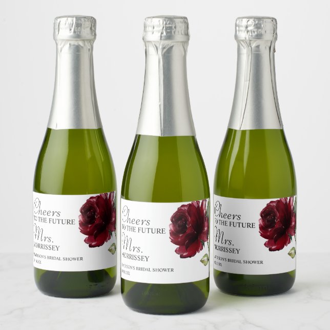 Elegante Blume Cheers Brautparty Gefallen (Flaschen)