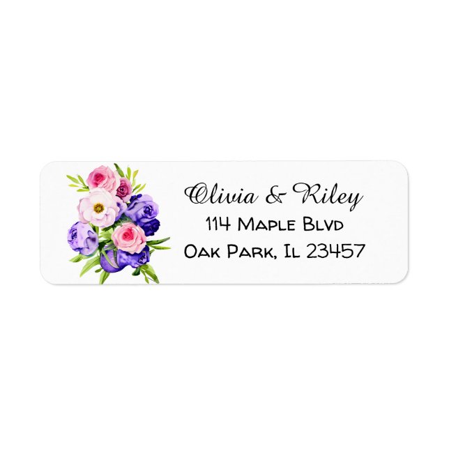 Elegante Blume der Wasserfarbe (Vorne)