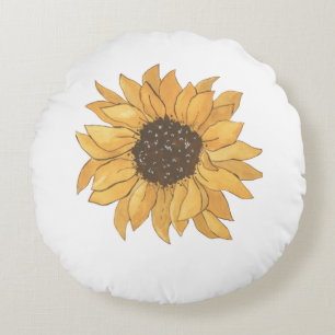 Elegante Blume Design Rundkissen Rundes Kissen