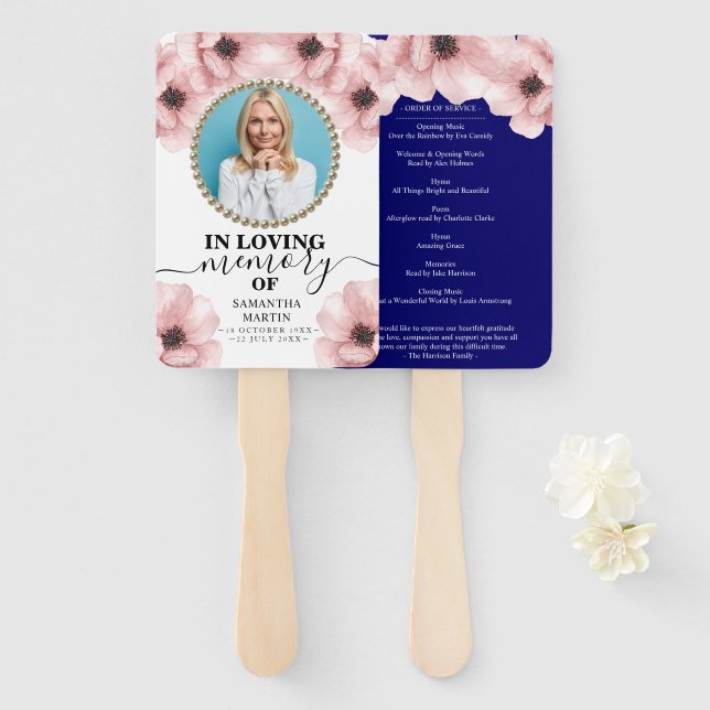 Elegante Blume-Feier des Handfans des Lebens Fächer (Vorne und Hinten)