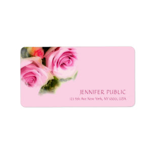 Elegante Blume Florenz Adressaufkleber