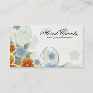 Elegante Blume   Florist   Veranstaltungsplaner Visitenkarte