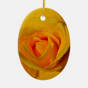 Elegante Blume Gelb Rose Keramikornament