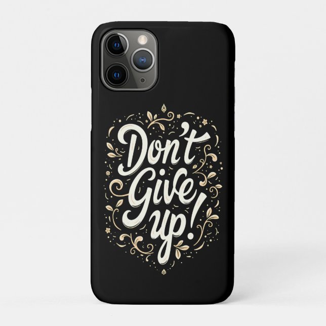 Elegante Blume "Gib nicht auf!" Motivierend Case-Mate iPhone Hülle (Rückseite)