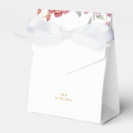 Elegante Blume & Gold Gastgeschenk Hochzeit Geschenkschachtel