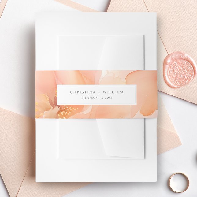 Elegante Blume Hochzeit Einladungsbanderole (Von Creator hochgeladen)