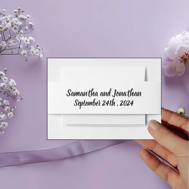 Elegante Blume Hochzeit Einladungsbanderole (Von Creator hochgeladen)