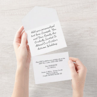 Elegante Blume Hochzeit mit UAWG All In One Einladung