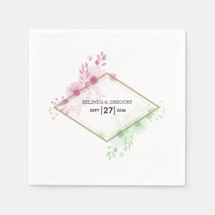 Elegante Blume Hochzeit Serviette