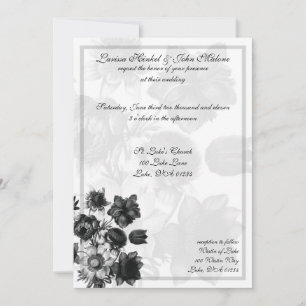 Elegante Blume Hochzeiten Einladungen