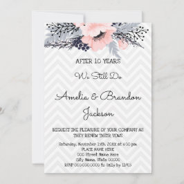 Elegante Blume Hochzeitstag Einladung