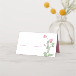 Elegante Blume in Pink-Flora Hochzeit Platzkarte