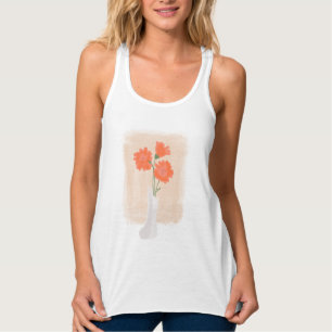 Elegante Blume in Vase Tank Top
