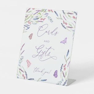 Elegante Blume Lavendel Karten und Geschenke Sockelschild