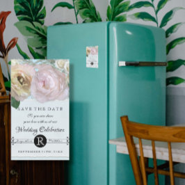 Elegante Blume mit blühenden Pastellfarben Pink Bl Magnetkarte