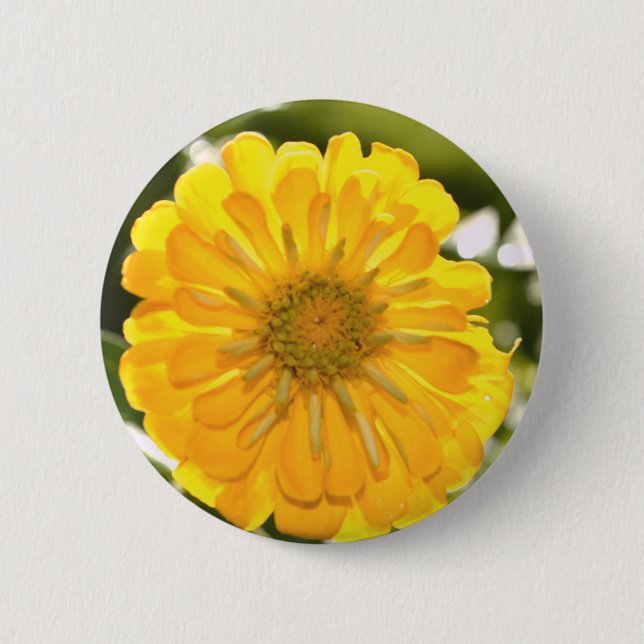 Elegante Blume mit Blumen Button (Vorderseite)